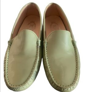 Tods Light Green Patent leather Loafer Size 37 1/2
